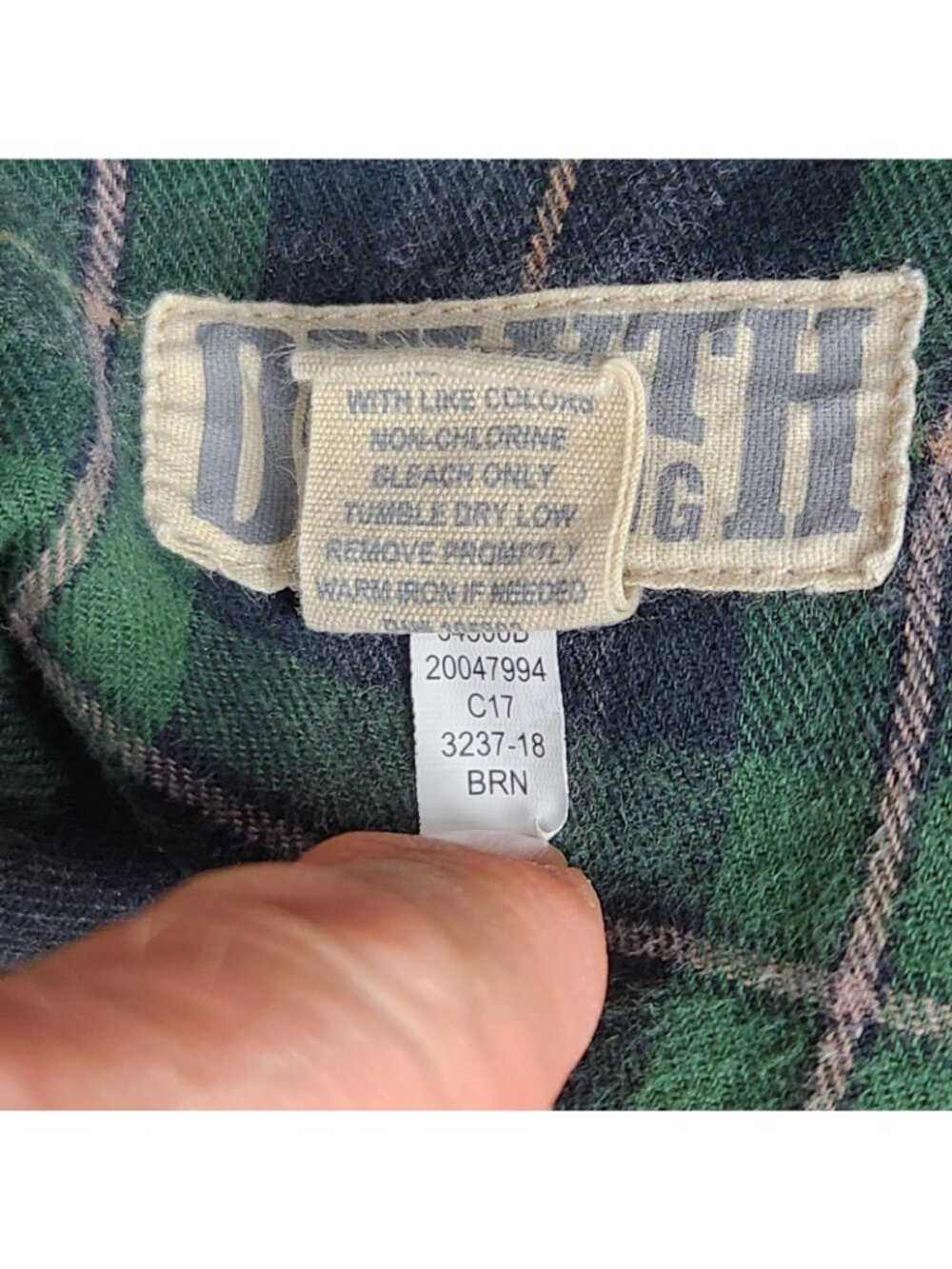 Duluth Trading Pants Mens 34x34 Brown Canvas Flannel Lined Straight Leg Workwear - Picture 15 of 15